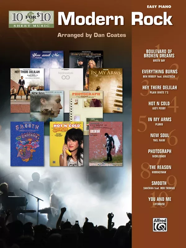 10 for 10 Sheet Music: Modern Rock: Piano Book