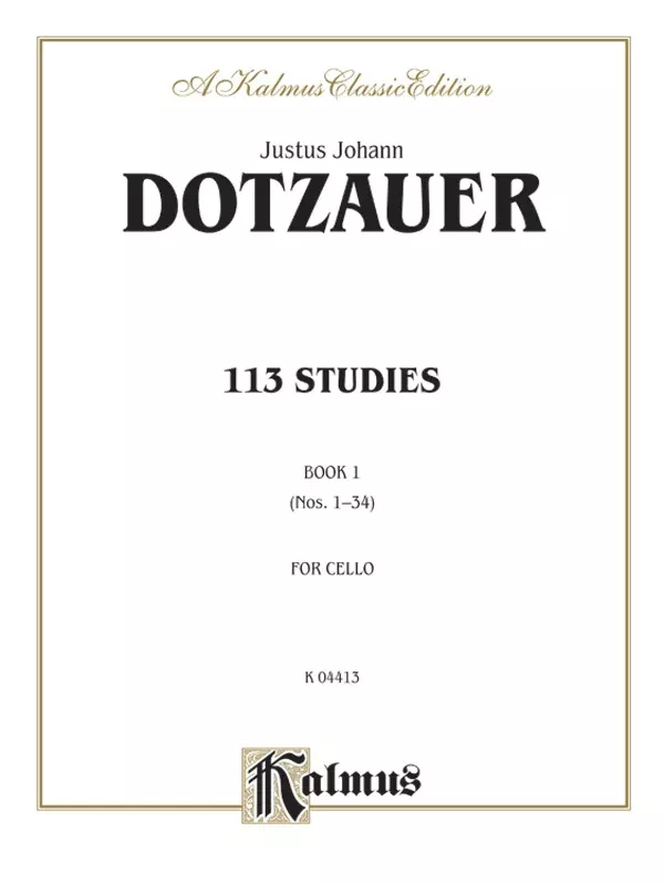 113 Studies, Volume I (Nos. 1–34): Cello Book