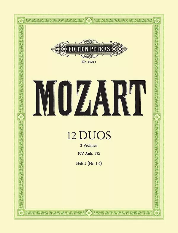 12 Duos KV Anh. 152, Volume 1 (No. 1-4): Violin Duet