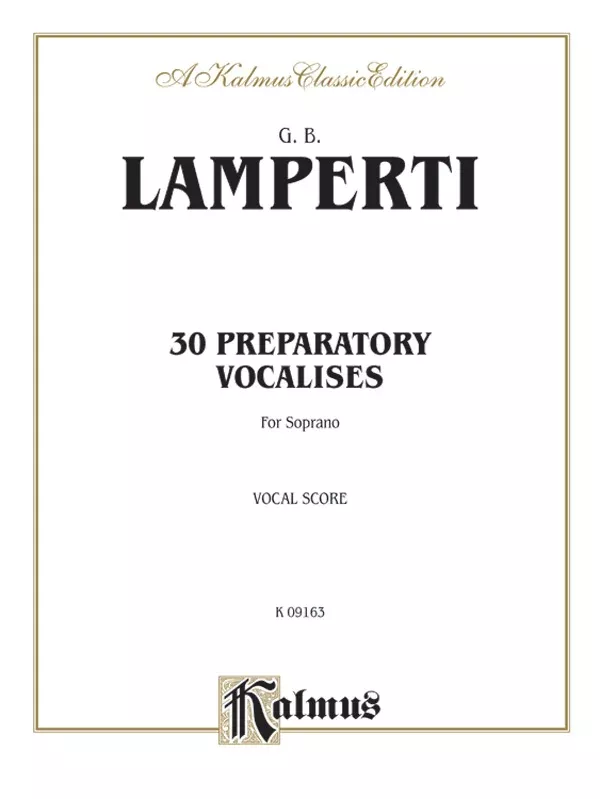 30 Preparatory Vocalises: Soprano Voice Book