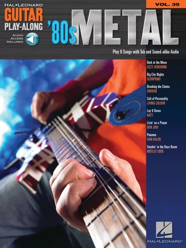 ’80s Metal Guitar Play Along Volume 39 Bk/Ola