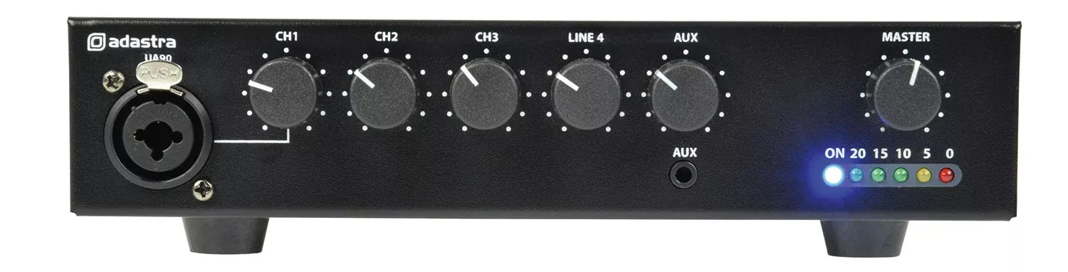Adastra UA Series Compact 100V Mixer-Amplifiers – UA90
