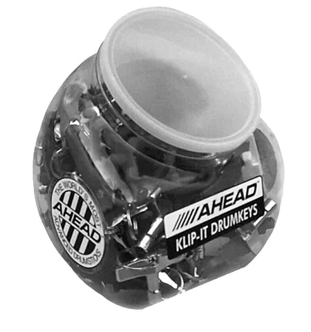 Ahead 50 pcs. Klip-It Drum Key (Black) in a Jar