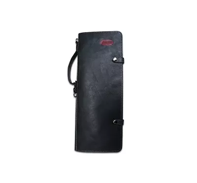Ahead Black Handmade Leather Stick Case