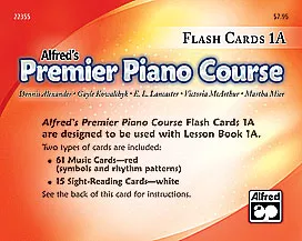 Alfred 22355 Premier Piano Course, Flash Cards 1A
