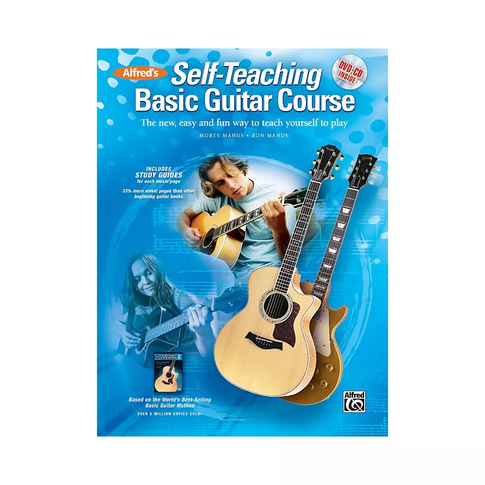 Alfred Alfred's Self-Teaching Basic Guitar Course Book, CD & DVD