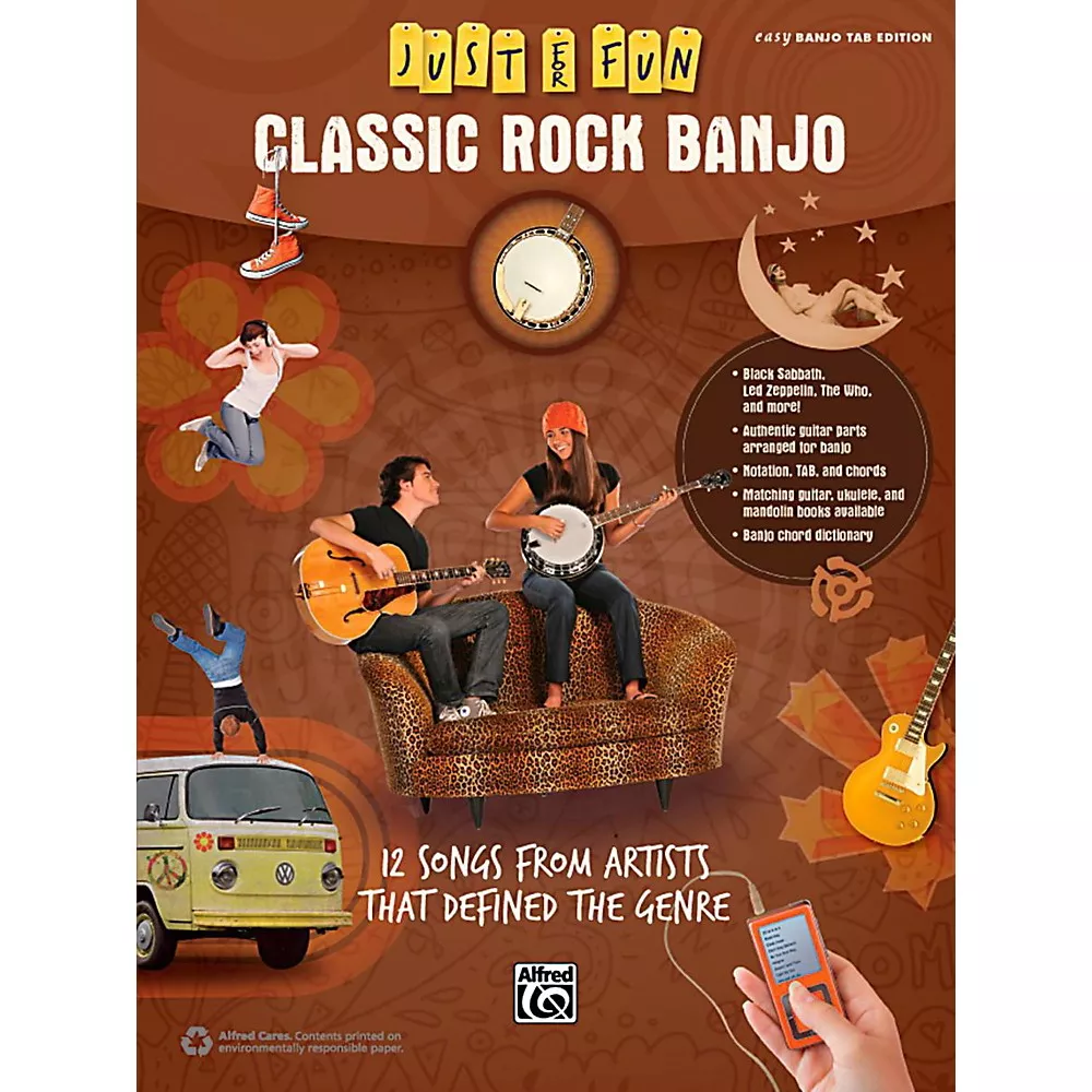 Alfred Just for Fun Classic Rock Banjo Book