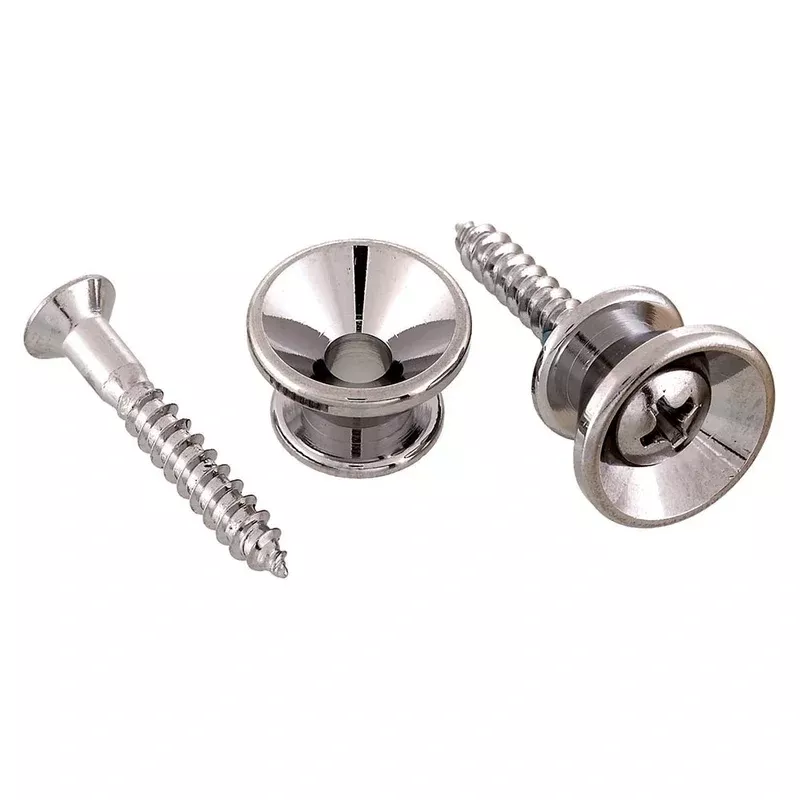 AllParts Chrome Strap Buttons Pack Of 2