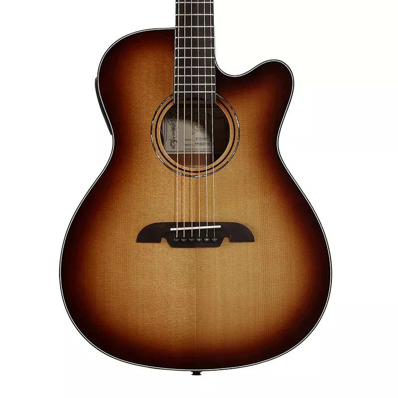 Alvarez AF60CESHB Artist Series Folk/OM Acoustic-Electric Guitar – Shadowburst Spruce Top with Mahogany Back and Sides