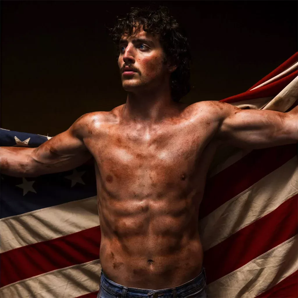 American Heart (Red/White/Blue Marble Vinyl)- Benson Boone (Vinyl) (AE)