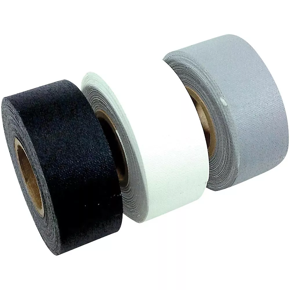American Recorder Technologies 1" x 8 Yards Mini Roll Gaffers Tape 3-Pack - Black, White, Gray