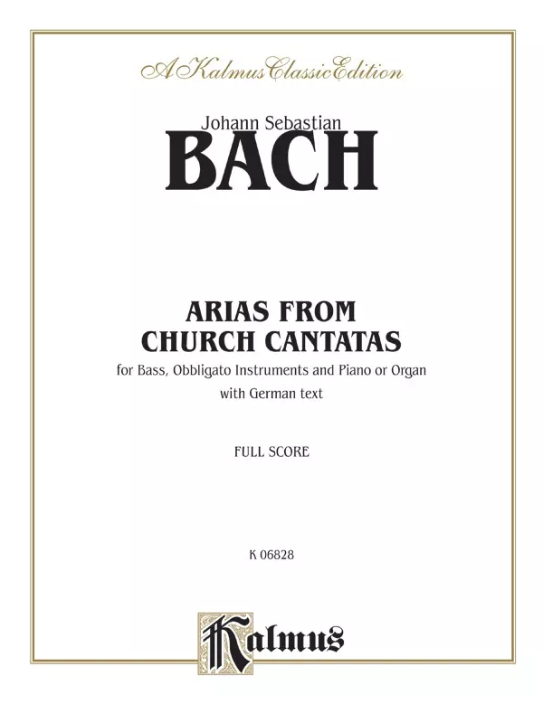 Arias from Church Cantatas: Vocal Book