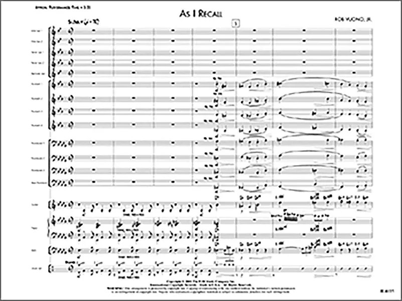 As I Recall: Jazz Ensemble Conductor Score & Parts