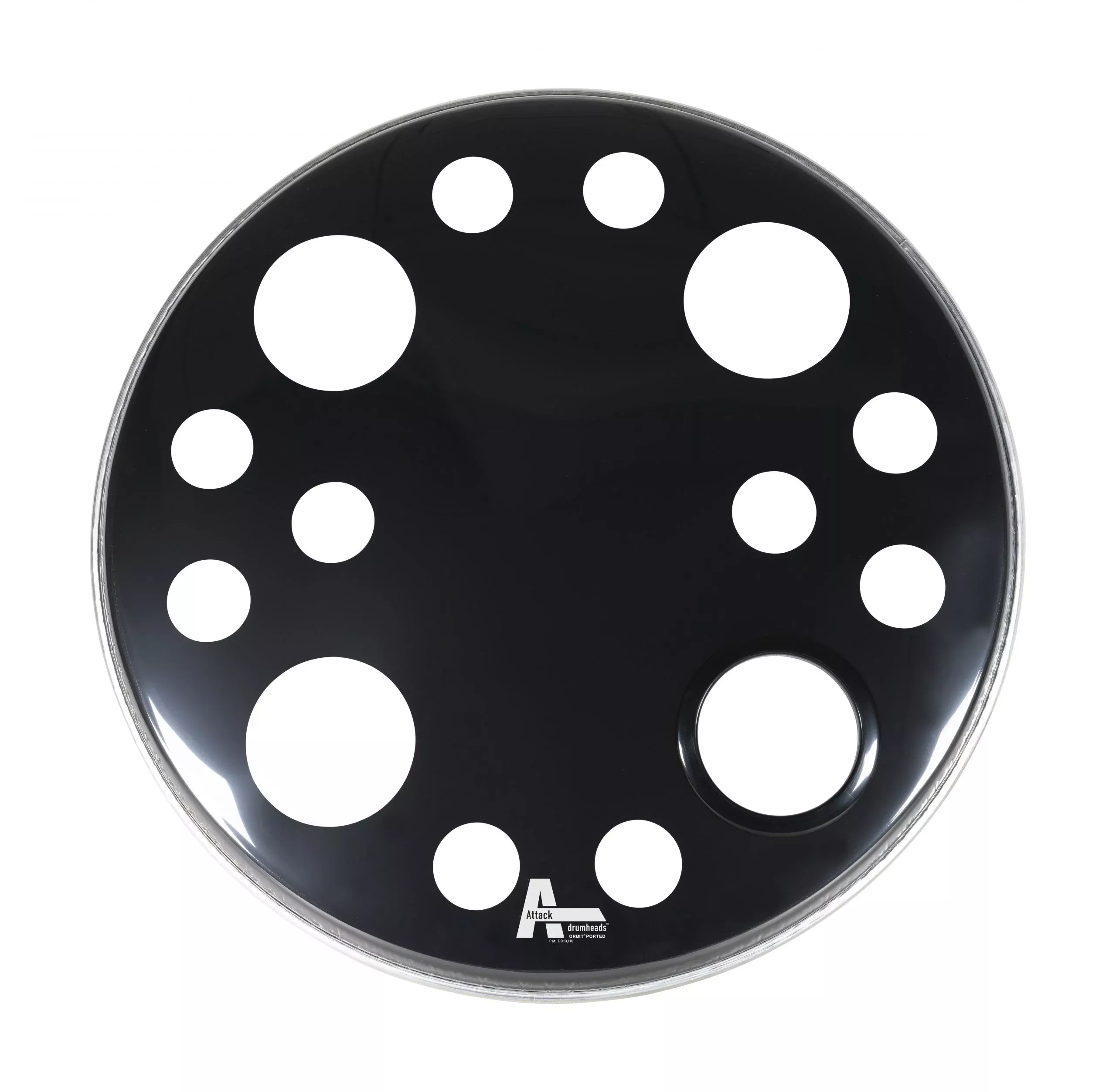 Attack 22" Orbit 2Ply Black Resonant Ported Bass Drum Head