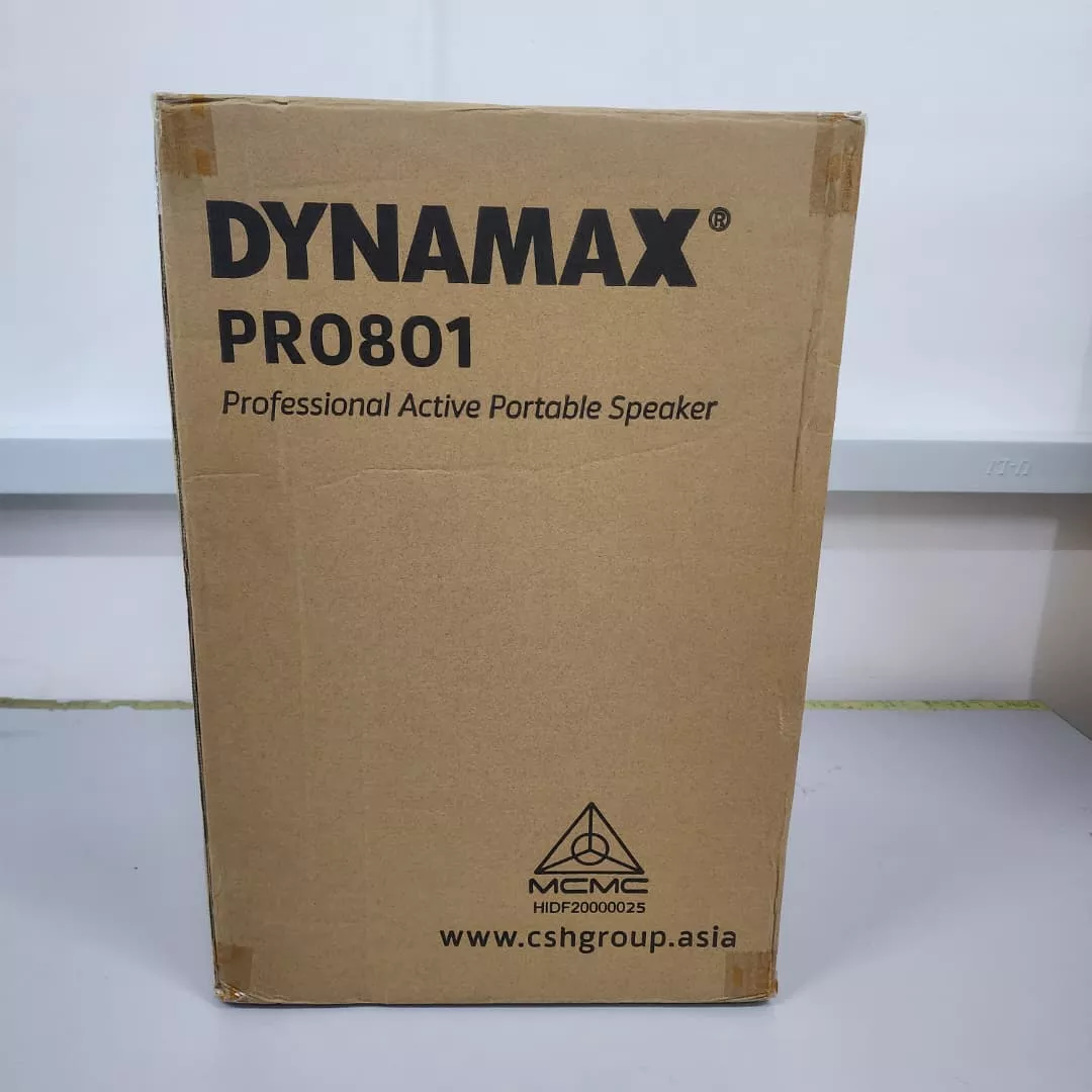 B-STOCK (BS-507) Dynamax PRO801C 8″ Active Speaker with USB, Bluetooth and 2 x Handheld Microphone (PRO801)