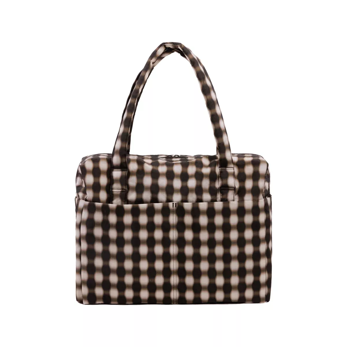 Baggu Cloud Carry-On, Blurred Gingham Brown