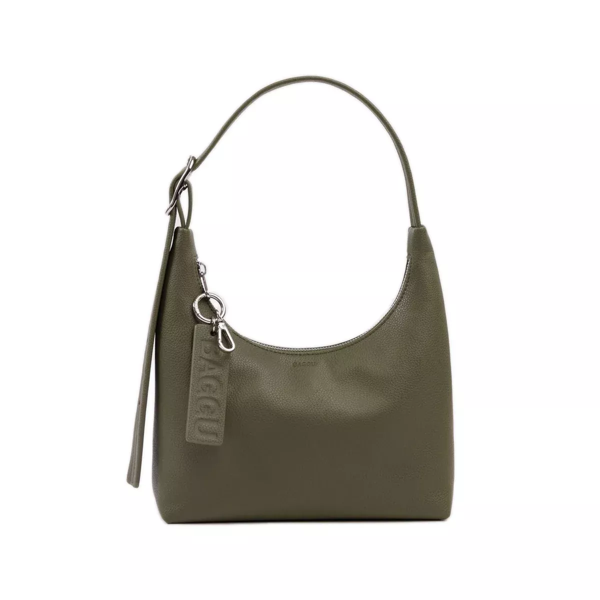Baggu Mini Recycled Leather Shoulder Bag, Loden