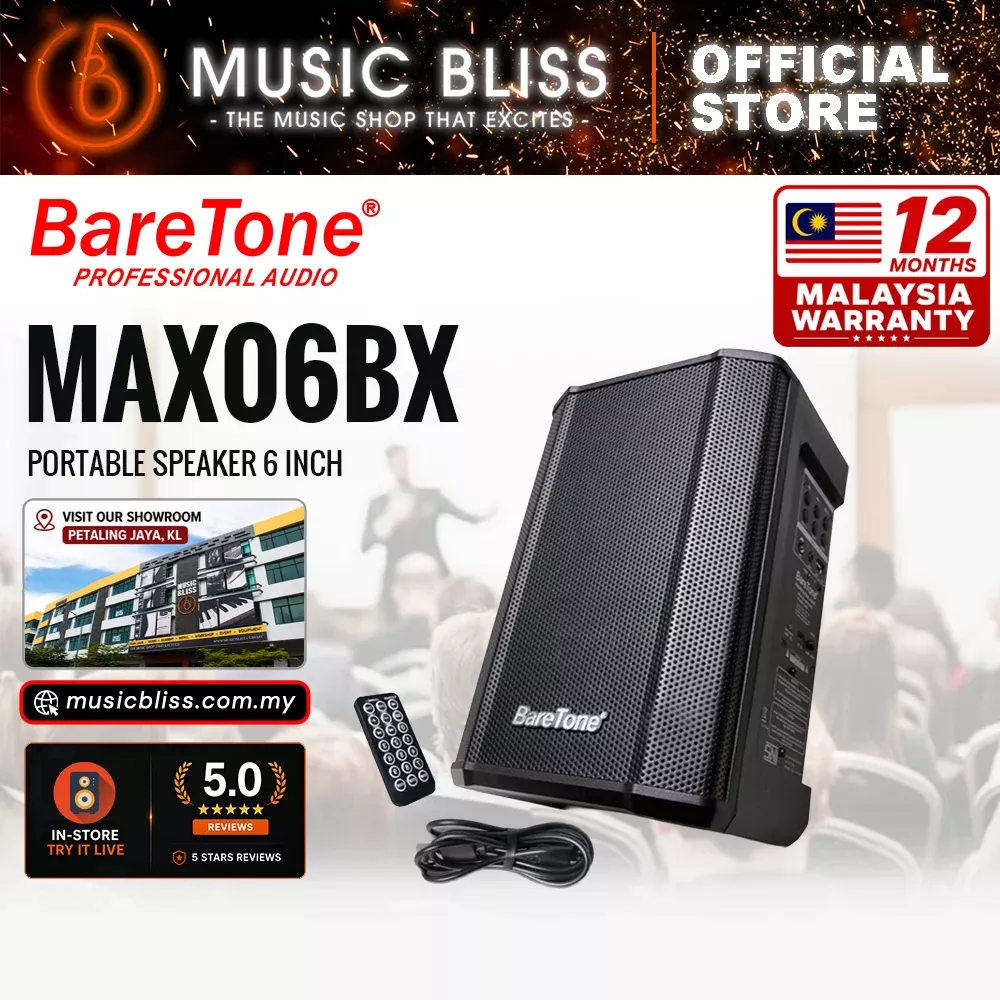 Baretone Audio MAX06BX 6″ Portable Speaker
