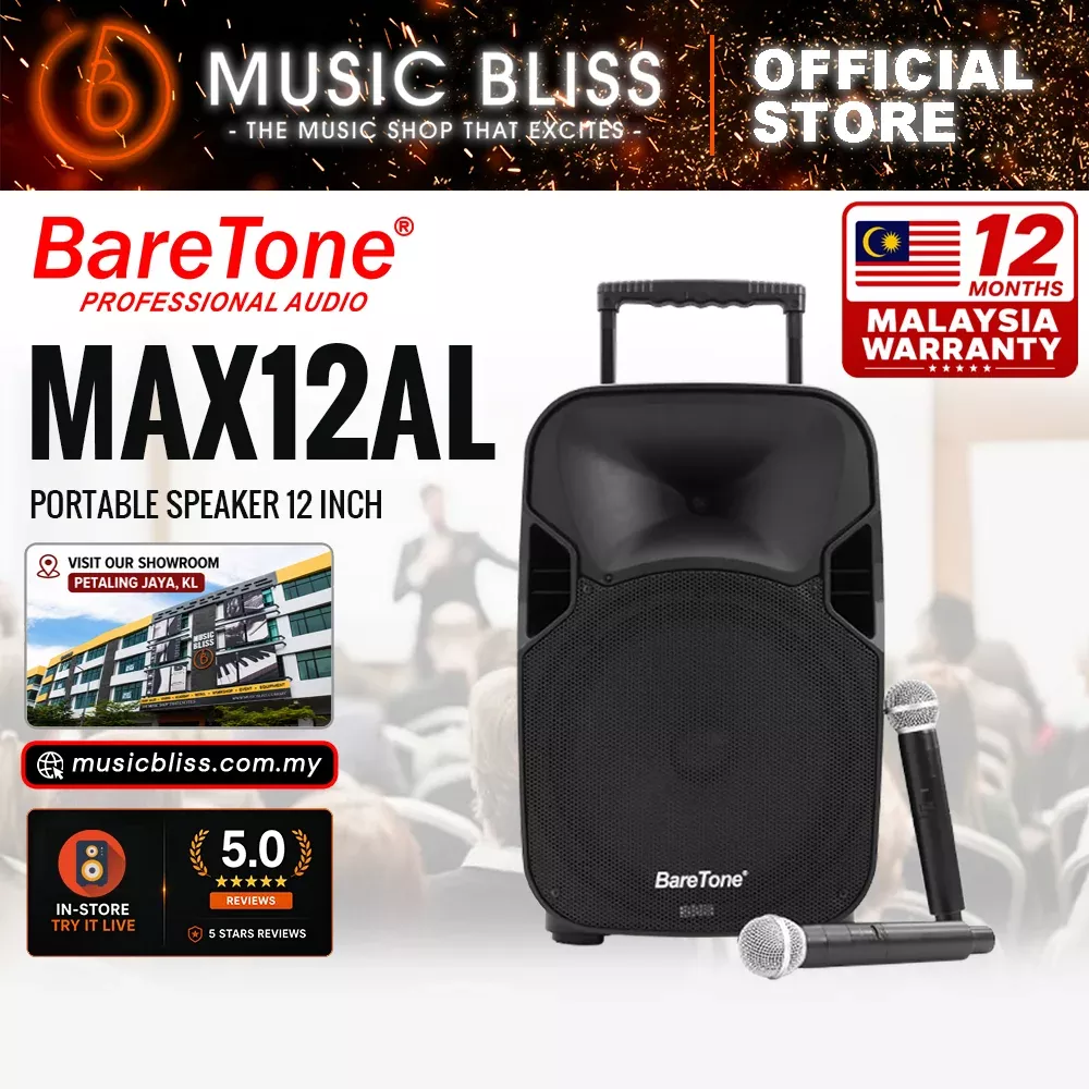 Baretone Audio MAX12AL 12″ Portable Speaker