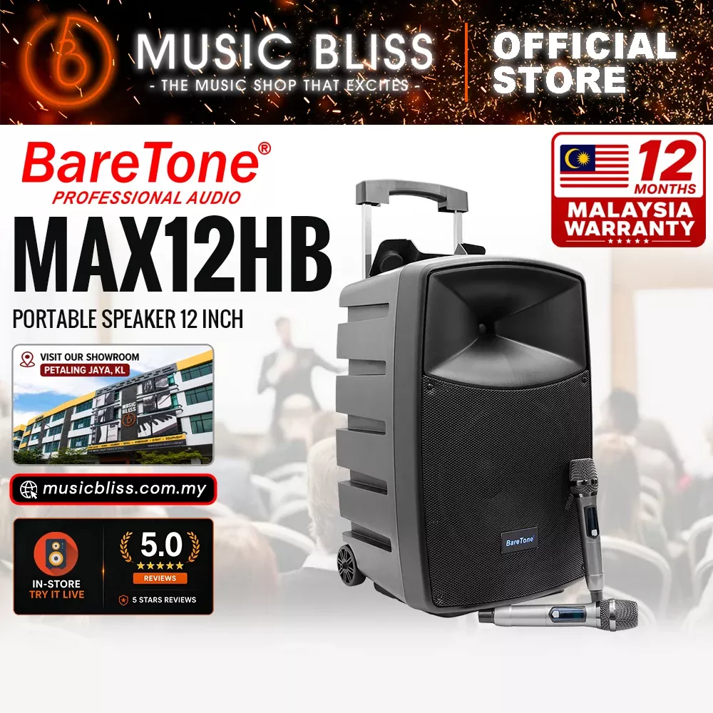 Baretone Audio MAX12HB 12″ Portable Speaker