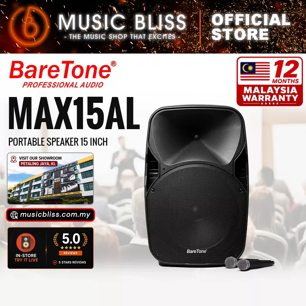 Baretone Audio MAX15AL 15″ Portable Speaker
