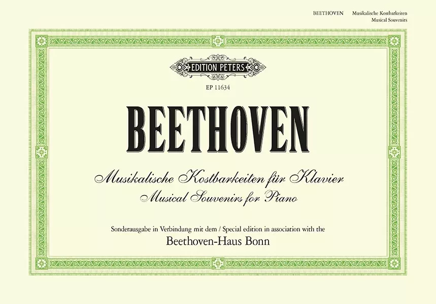 Beethoven: Musical Souvenirs for Piano: Piano Book
