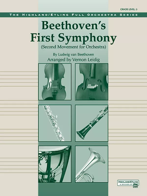Beethoven's First Symphony: Full Orchestra Conductor Score & Parts