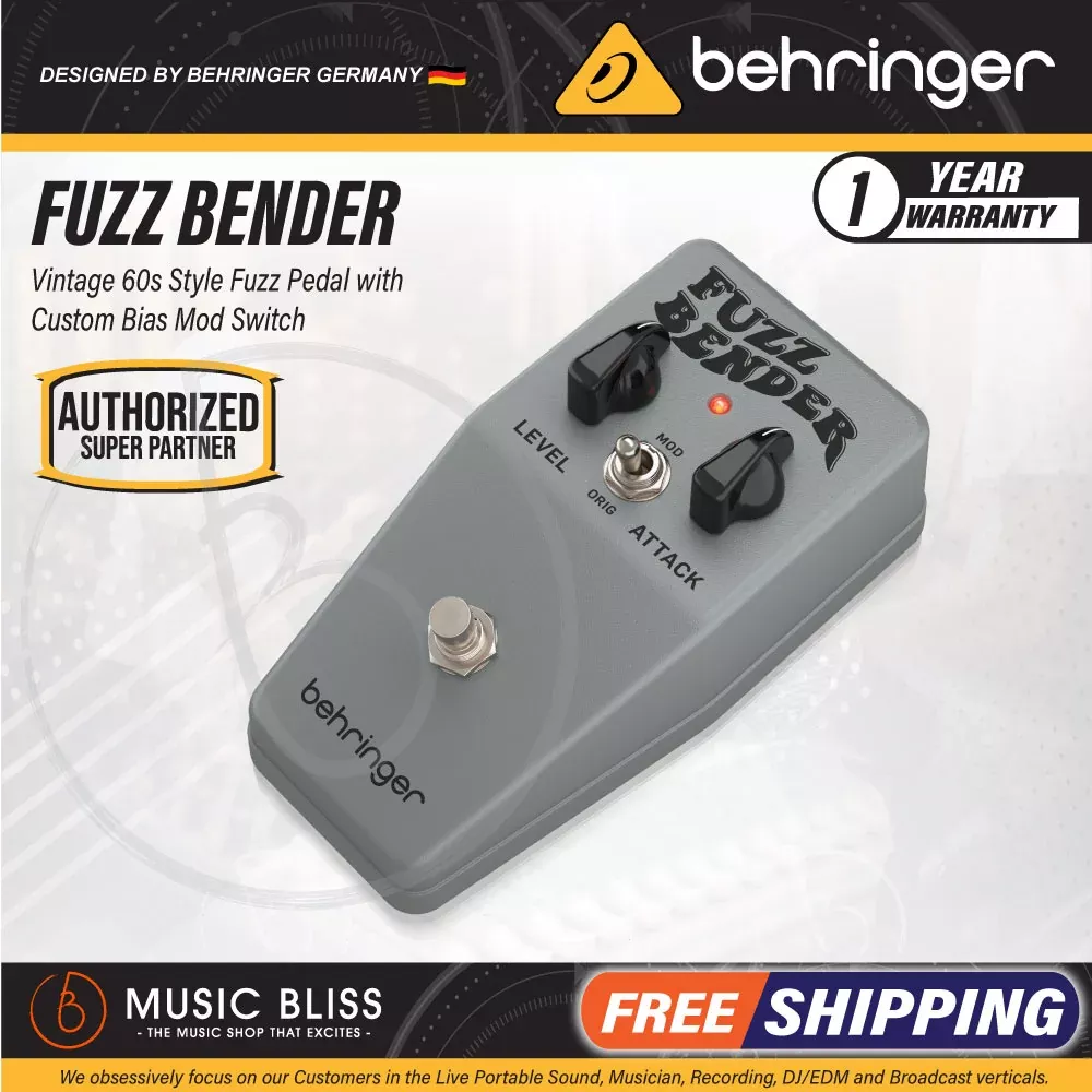 Behringer Fuzz Bender Vintage 60s Style Fuzz Pedal