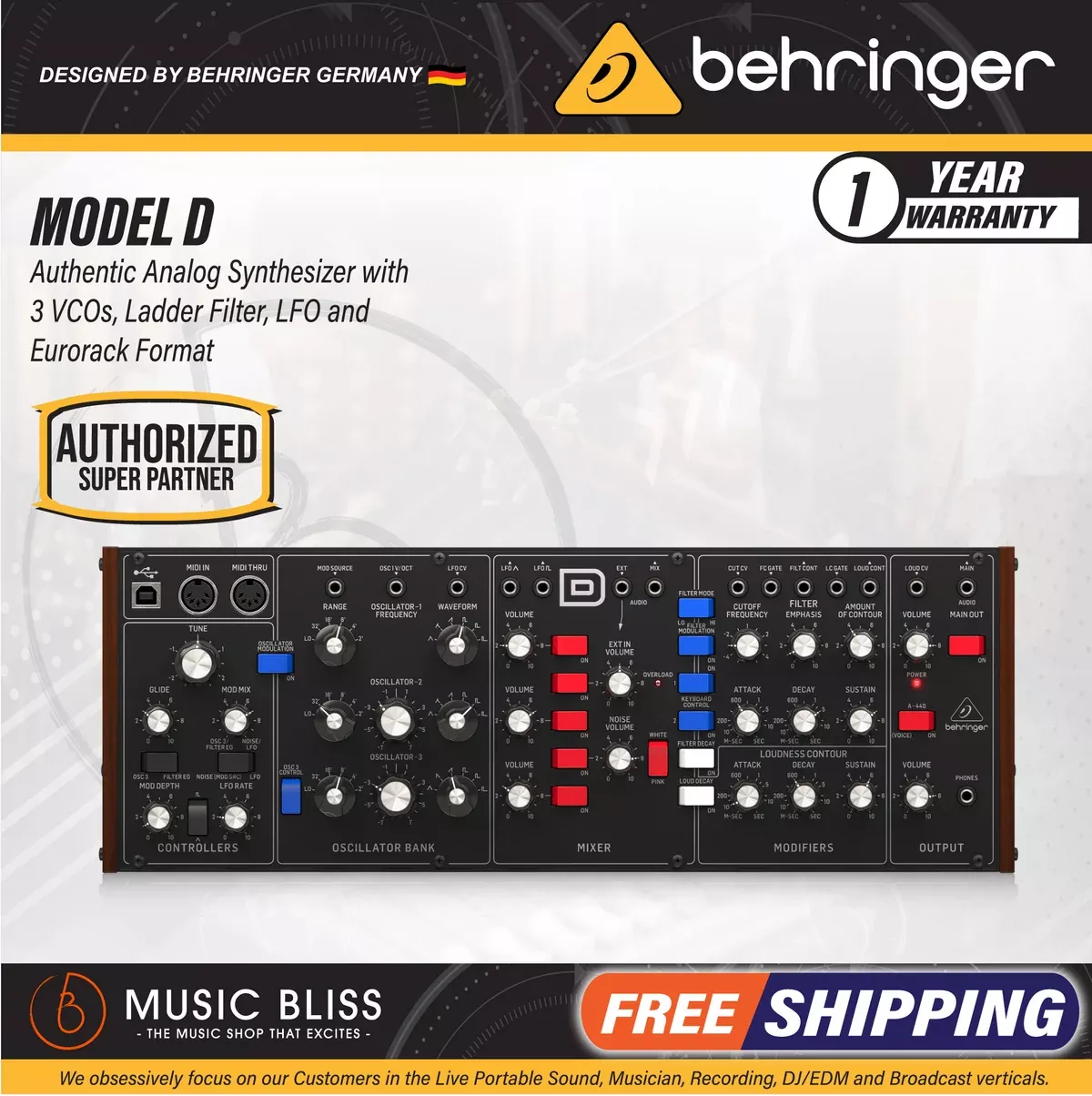 Behringer Model D Legendary Analog Synthesizer