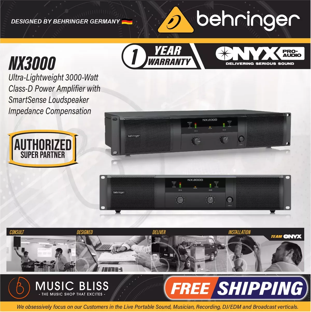 Behringer NX3000 2-channel Power Amplifier