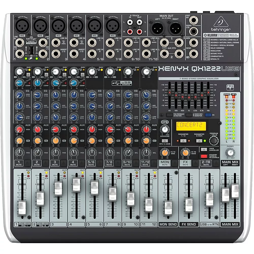 Behringer XENYX QX1222USB USB Mixer With Effects
