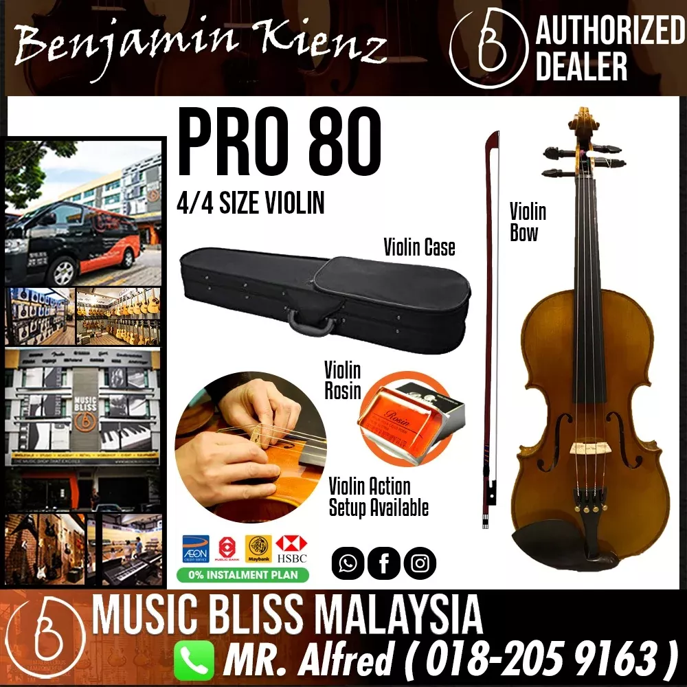 Benjamin Kienz Selection Professional 80 4/4 Size Violin with Case for 12+ years old