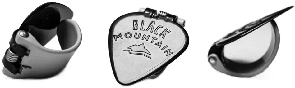 Black Mountain Spring Loaded Thumb Pick Right Handed in Black - Disabled