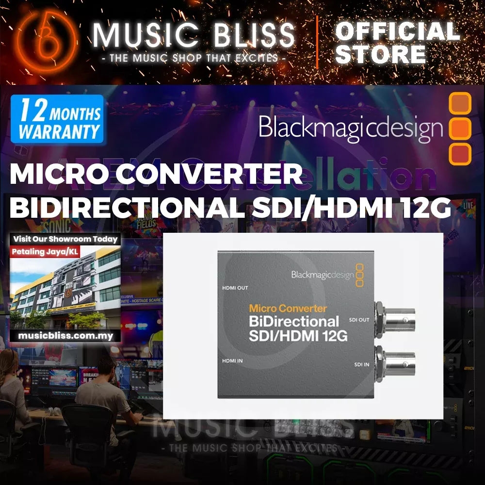 Blackmagic Design BiDirectional SDI/HDMI 12G Micro Converter with Power Supply