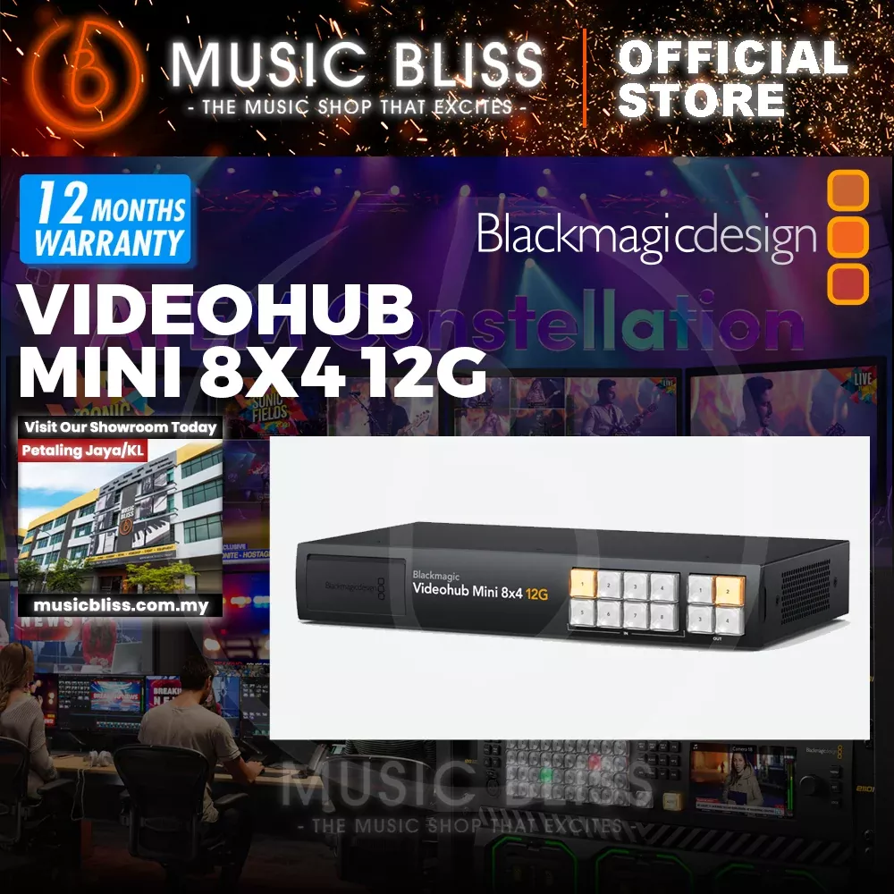 Blackmagic Design Videohub Mini 8-in x 4-out 12G Video Router