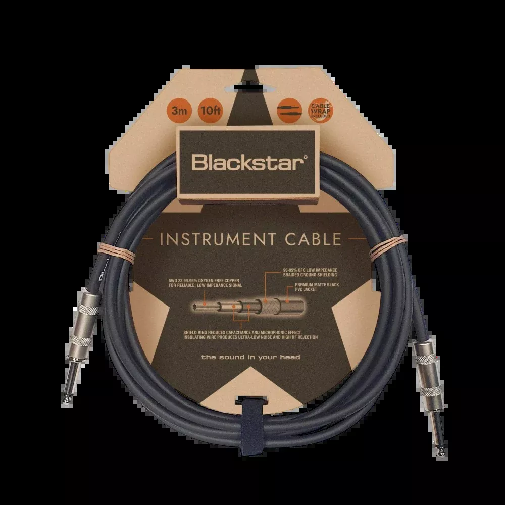 Blackstar CABLE-STD-3M-SS 10ft Standard Instrument Cable, Straight