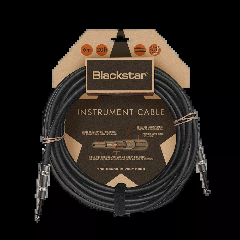 Blackstar CABLE-STD-6M-SS 20ft Standard Instrument Cable, Straight