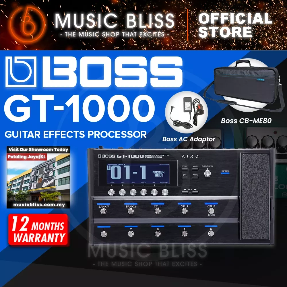 Boss GT-1000 Guitar Multi-Effects Pedal with Adapter