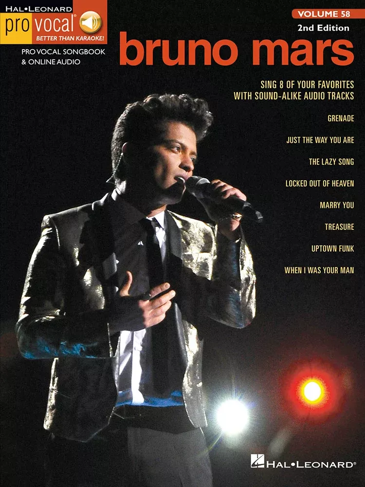 Bruno Mars Pro Vocal Men Volume 58 2nd Edition BK/OLA