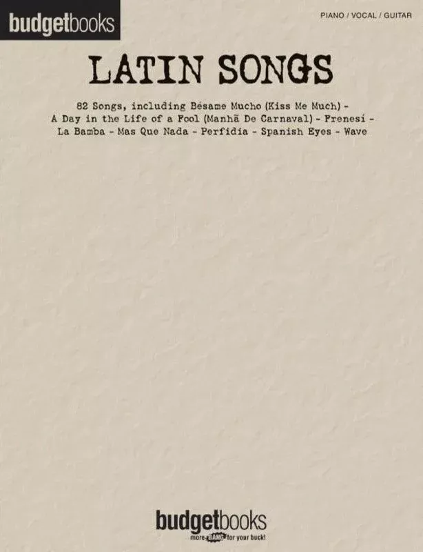 Budget Books Latin Songs PVG