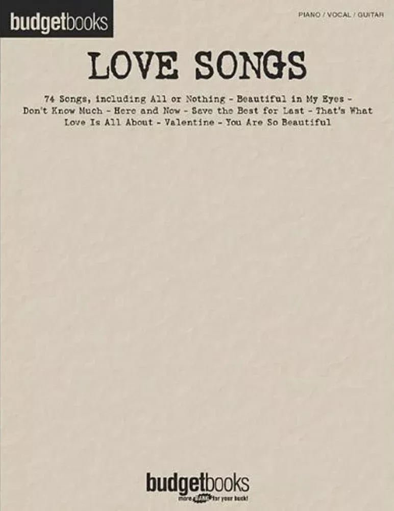 Budget Books Love Songs PVG