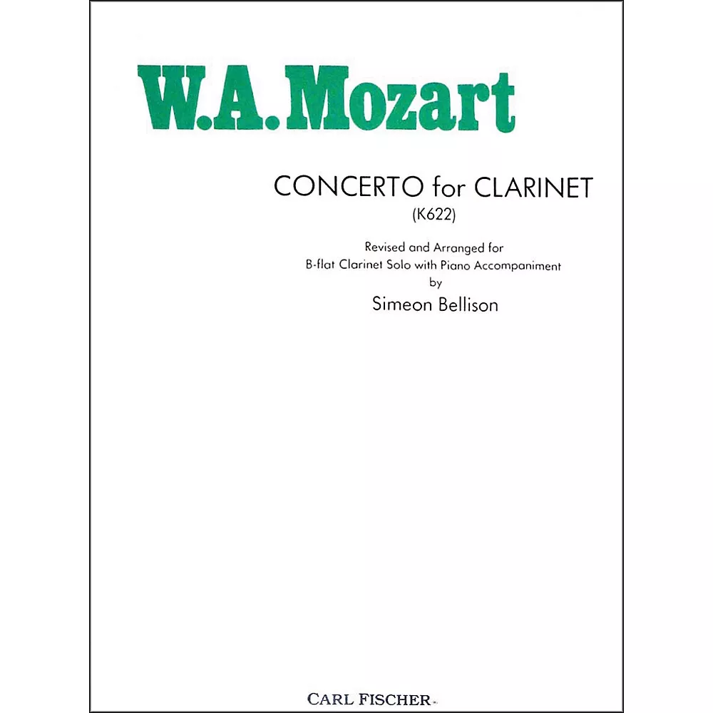Carl Fischer Concerto For Clarinet (K622)