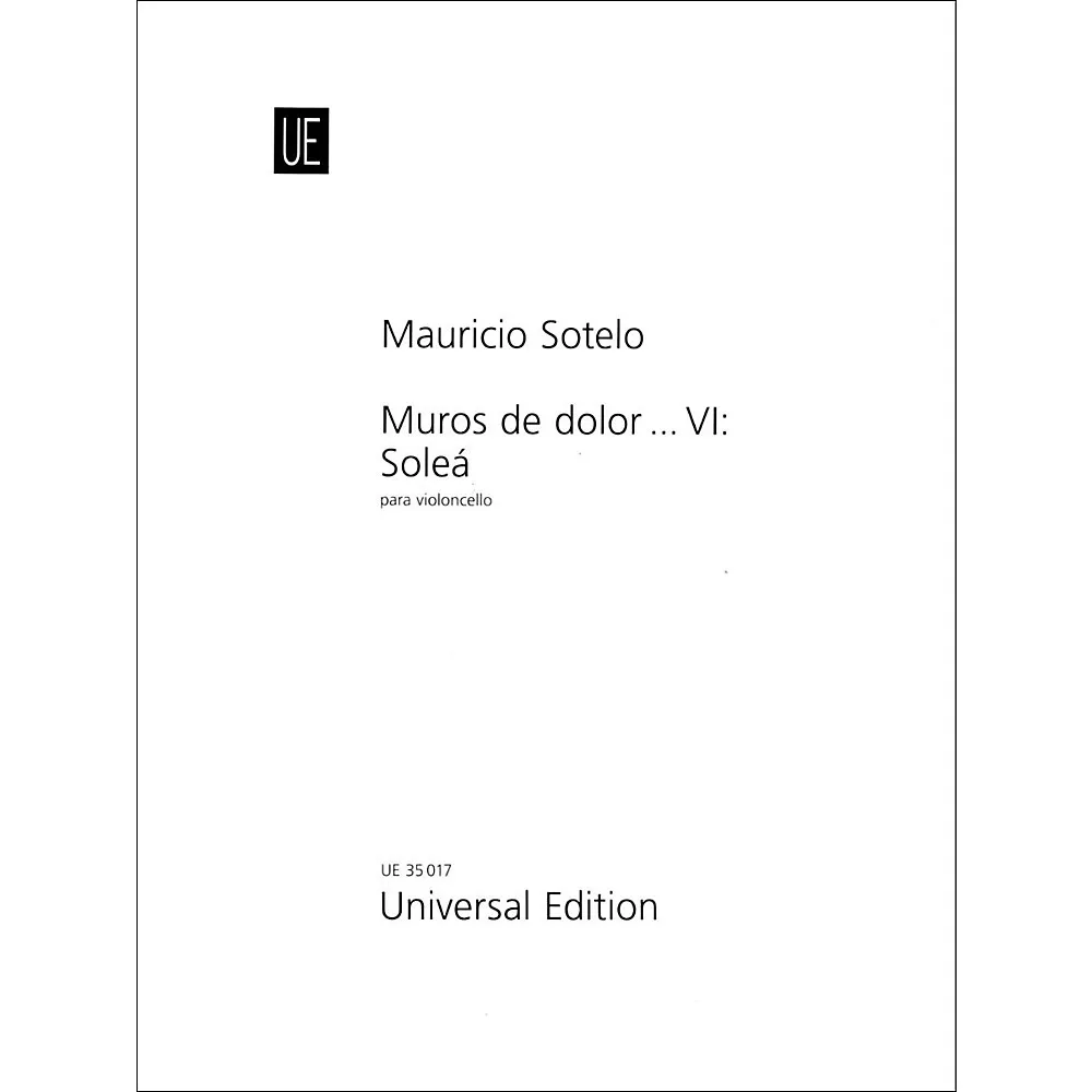 Carl Fischer Muros De Dolor VI: Solea