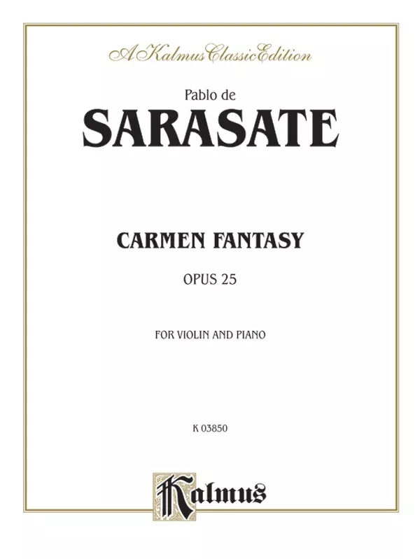 Carmen Fantasy, Opus 25: Violin Book