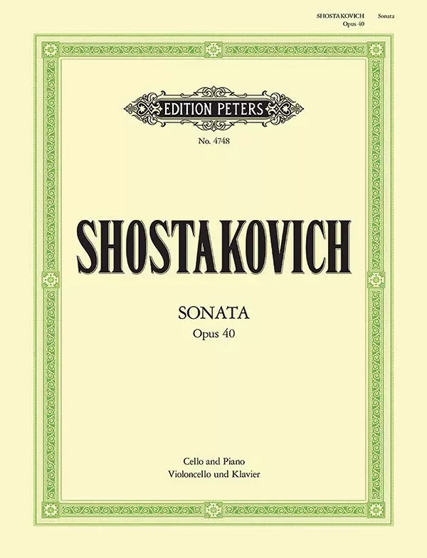 Cello Sonata in D minor Op. 40: Cello & Piano