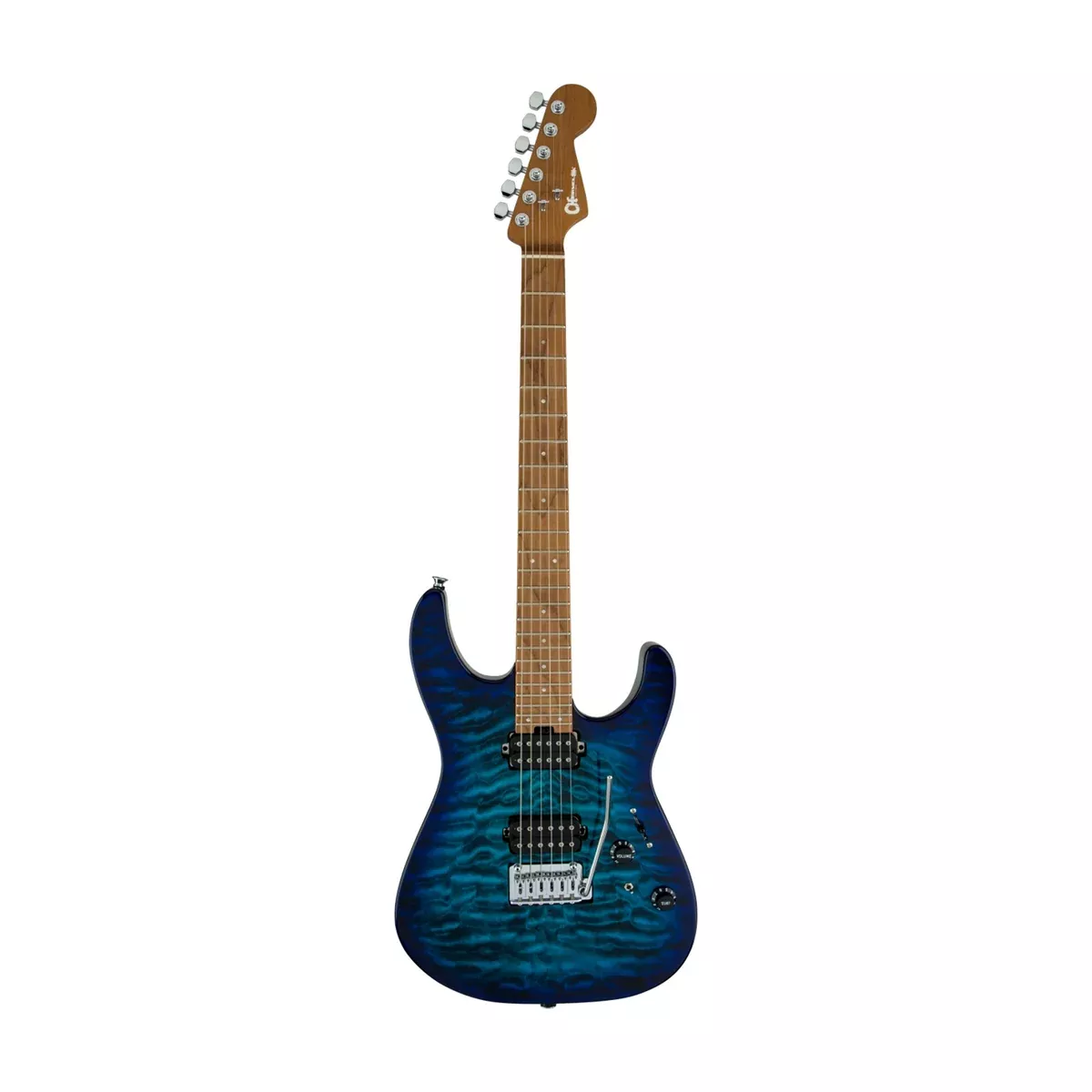 Charvel Pro-Mod DK24 HH 2PT Electric Guitar, Caramelized Maple FB, Chlorine Burst