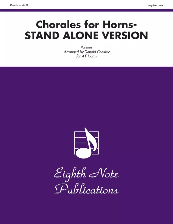 Chorales for Horns (stand alone version): 4 F Horns Score & Parts