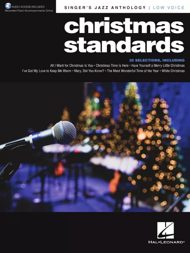 Christmas Standards Singer's Jazz Anthology Low Voice