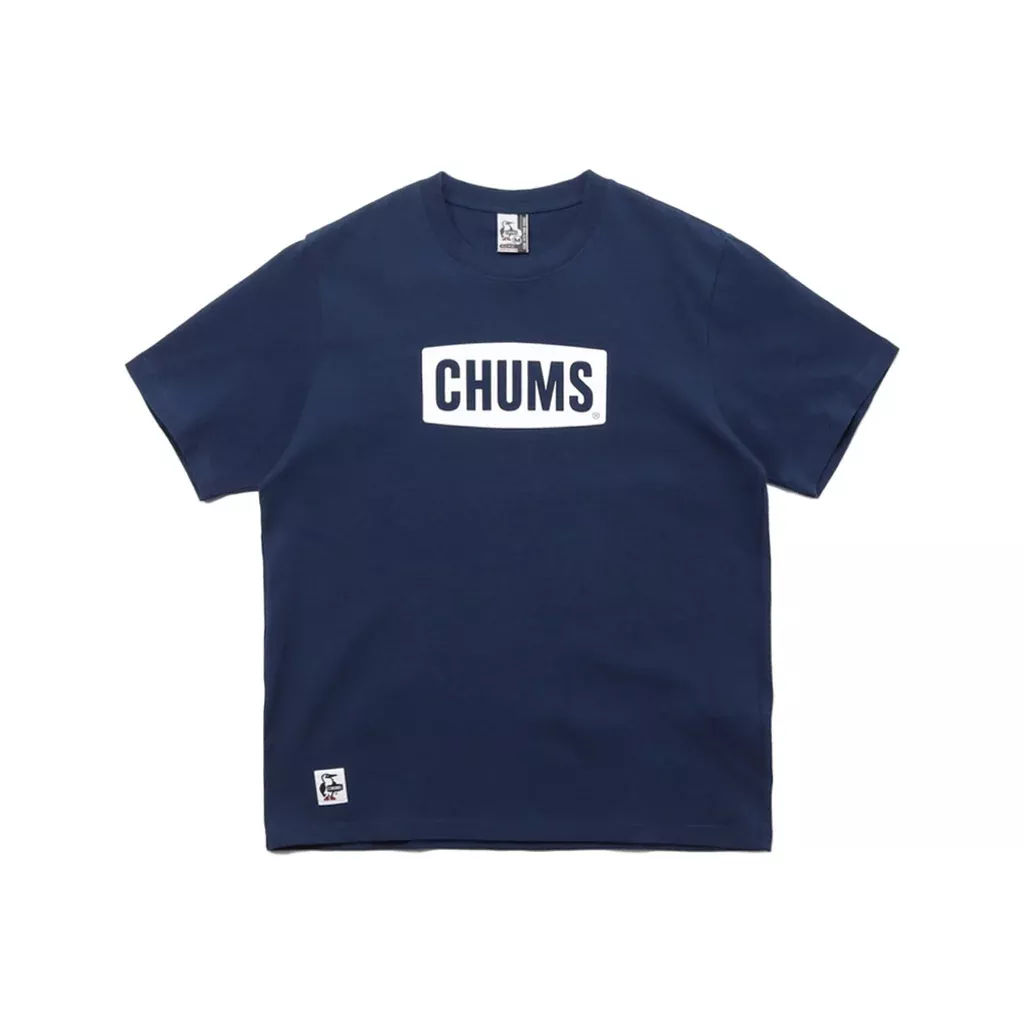 CHUMS Logo T-Shirt, Navy x White