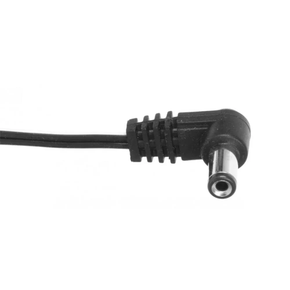 CIOKS 1015 Type 1 5,5 & 2,1mm Centre Negative DC Plug L shape 15cm in Black